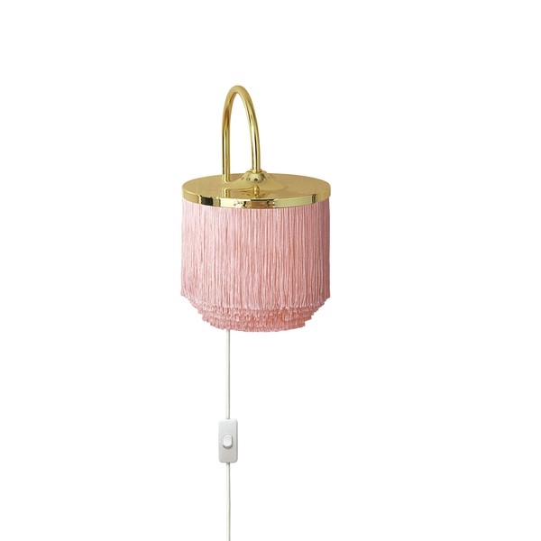 Warm Nordic Fringe Lampa Naścienna Różowa