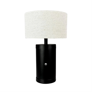 Lampa stołowa Dyberg Larsen Mellow LED w Czarny/ naturalnym