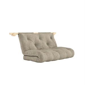 Sofa Rozkładana Karup z Materacem 135x200, Surowa/641, Ciepły Piaskowy