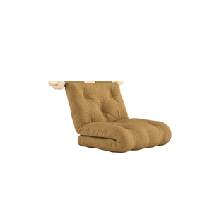 Sofa Rozkładana Karup z Materacem 75x200, Kolor Surowy/643, Złota Ochra