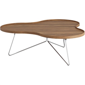 Stolik kawowy Swedese Flower Mono 114x39 Chrom/ Orzech włoski