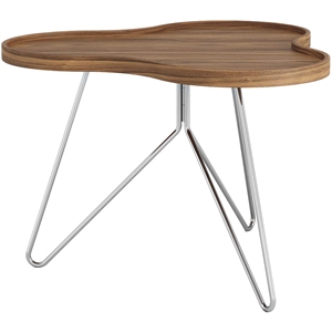 Stolik kawowy Swedese Flower Mono 66x45 Chrom/ Orzech włoski