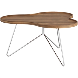 Stolik kawowy Swedese Flower Mono 90x45 Chrom/ Orzech włoski