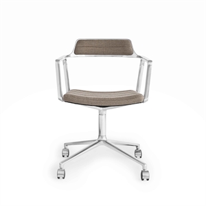 Vipp 452 Obrotowe Krzesło Obrotowe z Kółkami Ciemny Piaskowy/ Aluminiowy