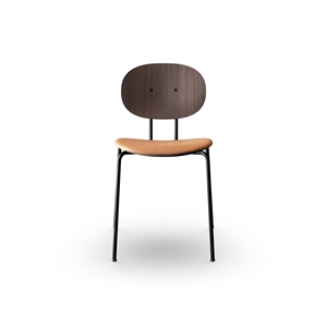 Krzesło do Jadalni Sibast Furniture Piet Hein, Czarny , ze Skóry Orzech Włoski i Koniaku