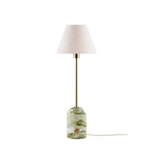 Lampa Stołowa Gino Globen Lighting 20 w Kolorze Jasnozielonym, Marmurowa