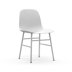 Krzesło do Jadalni Normann Copenhagen Form, Biały/ Biały Stal