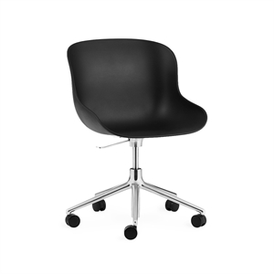 Krzesło Biurowe Normann Copenhagen Hyg z Kółkami, Aluminiowy/ Czarny