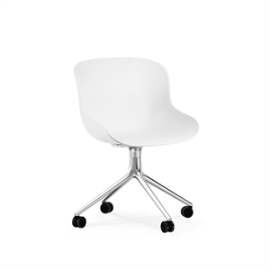 Krzesło Obrotowe Normann Copenhagen Hyg z Kółkami Aluminiowy/ Biały