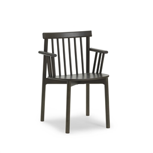 Krzesło do Jadalni Normann Copenhagen Pind z Podłokietnikiem, Barwione na Brązowo Drewno Jesionowe