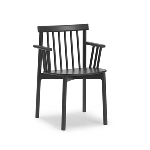 Krzesło do Jadalni Normann Copenhagen Pind z Podłokietnikiem z Drewna Jesionowego Barwionego na Czarno