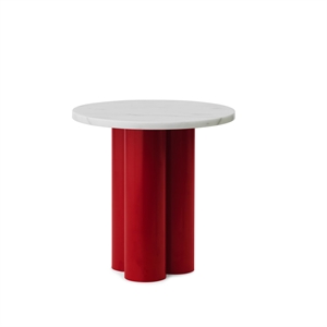 Normann Copenhagen Twój Stolik Boczny Czerwony- Biały Carrara