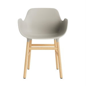 Krzesło do Jadalni Normann Copenhagen Form z Podłokietnikami Jasnoszary/dąb