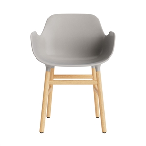 Krzesło do Jadalni Normann Copenhagen Form z Podłokietnikami w Kolorze Ciepłego Szary/ Dębu