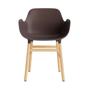 Krzesło do Jadalni Normann Copenhagen Form z Podłokietnikami, Brązowy/dąbowe