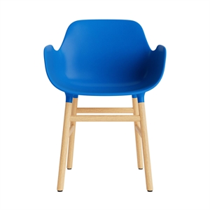 Krzesło do Jadalni Normann Copenhagen Form z Podłokietnikami, Niebieski/dąbowe
