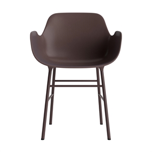 Krzesło do Jadalni Normann Copenhagen Form z Podłokietnikami, Brązowy/stalowe