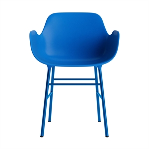 Krzesło do Jadalni Normann Copenhagen Form z Podłokietnikami w Niebieski/ Stalowym