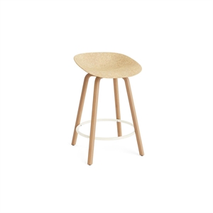 Normann Copenhagen Matowy Bar Stool 65 cm Buk/ Kremowy/Konopie