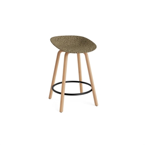 Normann Copenhagen Matowy Bar Stool 65 cm Buk/ Czarny/Wodorosty