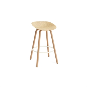 Normann Copenhagen Matowy Bar Stool 75 cm Buk/ Kremowy/Konopie