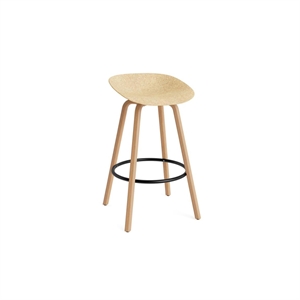 Normann Copenhagen Matowy Bar Stool 75 cm Buk/ Czarny/Konopie