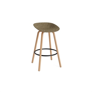 Normann Copenhagen Matowy Bar Stool 75 cm Buk/ Czarny/Wodorosty