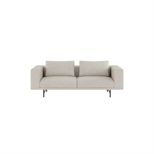 Sofa Dwuosobowa Vipp Loft Wavy Złamana Biel/ Jasnoszary/ Czarny