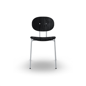 Krzesło do Jadalni Sibast Furniture Piet Hein, Chrom, Czarny Dąb