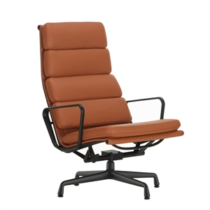 Krzesło Biurowe Vitra Soft Pad EA 222 z Obrotowym Koniakiem