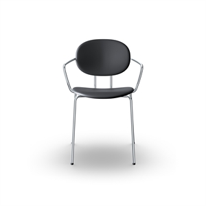 Sibast Furniture Piet Hein Krzesło do Jadalni Chrom z Podłokietnikiem w Kolorze Czarny