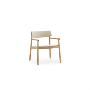 Fotel Normann Copenhagen Timb Tapicerowany Brązowy/Hallingdal 220