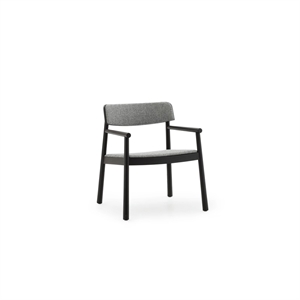 Fotel Normann Copenhagen Timb Tapicerowany Czarny/ Hallingdal 166