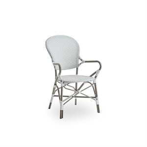 Sika-Design Isabell Exterior Cafe Krzesło z Podłokietnikami w Kolorze Ciemnoszarym