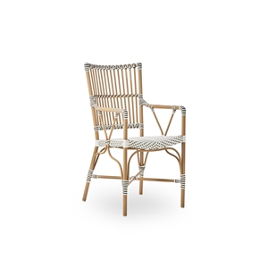Sika-Design Monique Zewnętrzne Krzesło Kawiarniane z Podłokietnikiem w Kolorze Migdałowym