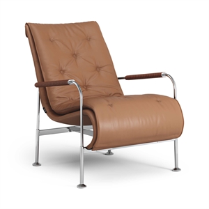 Fotel Swedese Serpentine Chrom/Elmo Soft 33007/Cognac 8632