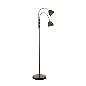 Lampa Stojąca Halo Design Room 2-ramienna , Czarny Chrom