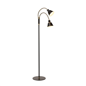 Lampa Stojąca Halo Design Space 2-ramienna LED, Czarna, Antyczna