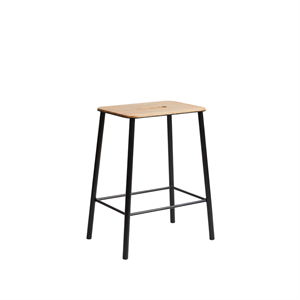 Stołek Frama Adam H50 Czarny/Dąb