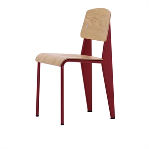 Krzesło do Jadalni Vitra Standard, Japoński Czerwony/dąb