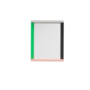 Lustro z Ramką Vitra Color, Mały, Zielony/ Różowy