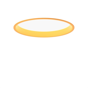 Lampa sufitowa Louis Poulsen LP Circle wpuszczana Ø45 3000K i Wyłącznik Dali/ - ściemniana Żółty