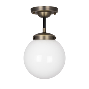 Globen Lighting Alley Lampa Sufitowa Antyczny Mosiężny/ Biały