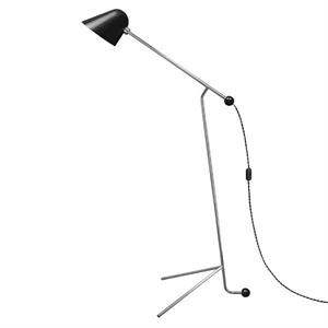 Lampa stojąca TATO Beghina w Matowy Czarny i Chrom