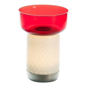 Lampa Przenośna Artemide Bontá Czerwony ze Szklaną Kloszem