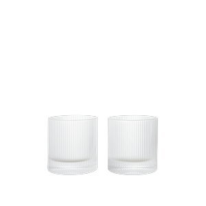 Zestaw 2 Przezroczysty Szklanek Ferm Living Ripple Tumbler o Pojemności 25 Cl