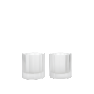 Zestaw 2 Szklanek Ferm Living Ripple Tumbler o Pojemności 25 Cl, Oszroniony