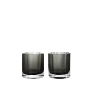 Zestaw 2 Szklanek Ferm Living Ripple Tumbler o Pojemności 25 Cl w Kolorze Przydymionej Szary