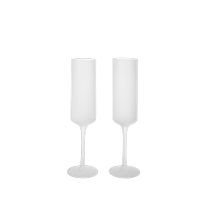 Kieliszki do Szampański Ferm Living Ripple 15cl Zestaw 2 Oszroniony