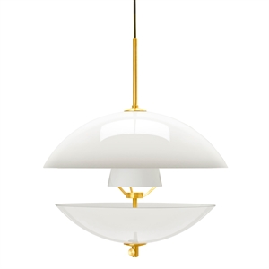 Fritz Hansen Clam Lampa Wisząca Biała/Mosiężna Ø44